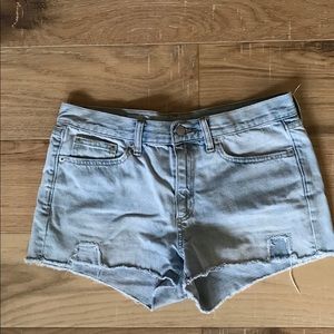 Distressed Denim Shorts